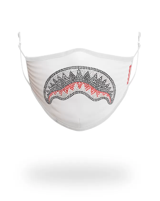 Sprayground FACE MASKS*TRINITY DIAMOND SHARK (WHT) POLYESTER FACE MASK