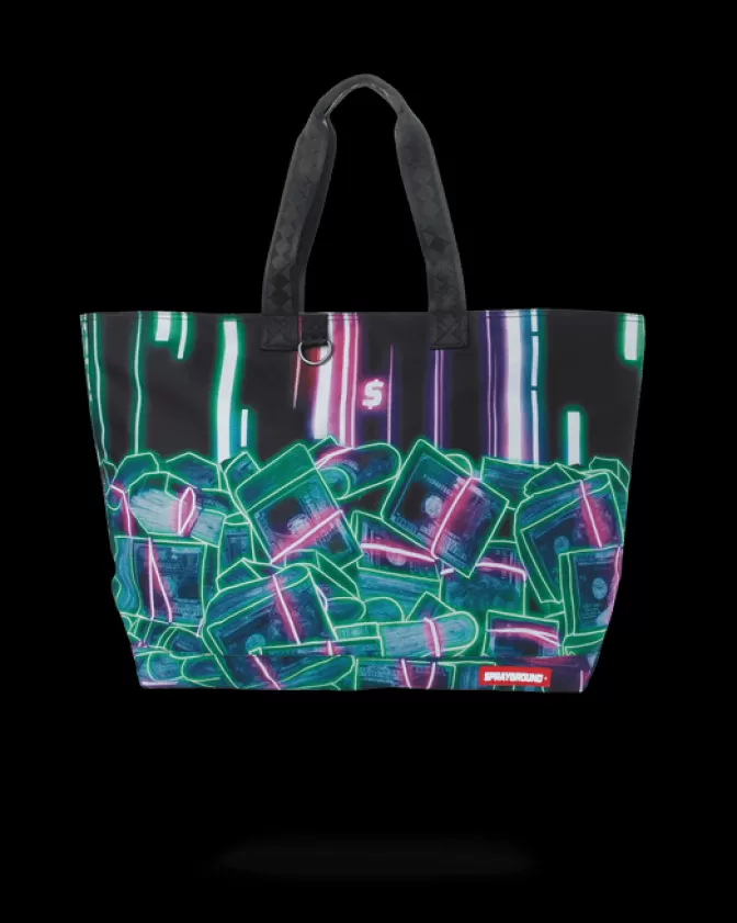 Sprayground BEACH & GYM TOTES*u6697u53f7u901au8ca8u30b9u30bfu30c3u30af (CRYPTO STACKS) TOTE