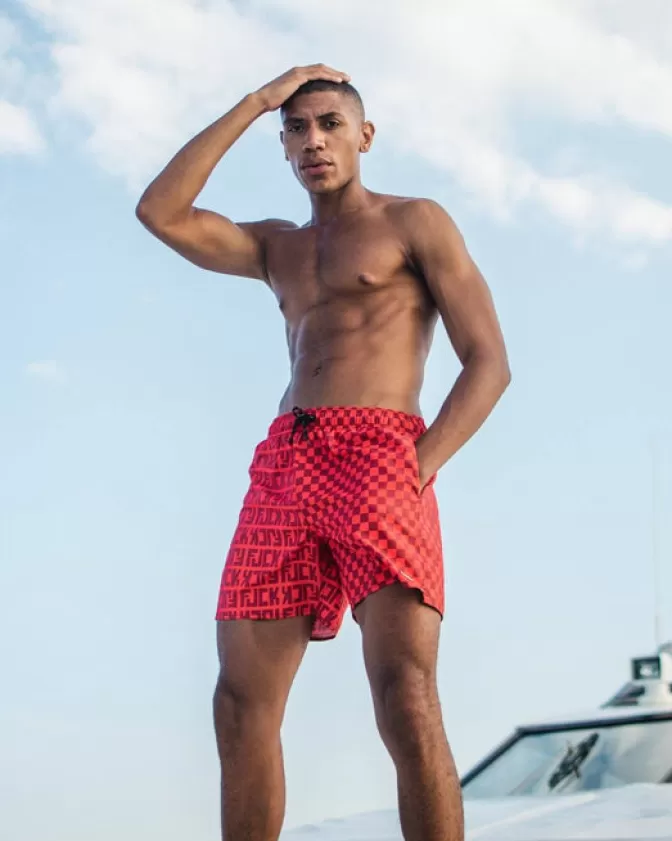 Sprayground SWIMWEAR*VENI VIDI VICI SHOTO SWIM TRUNKS