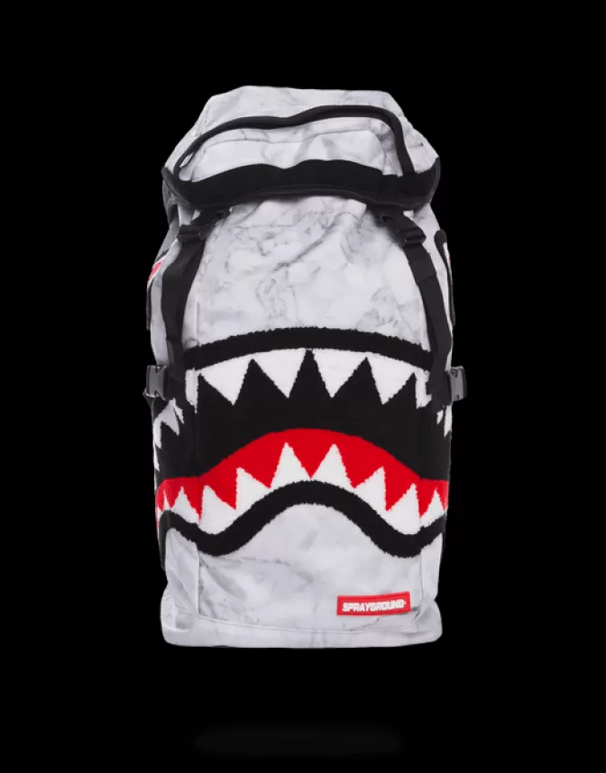 Sprayground BACKPACKS*WHITE MARBLE TOP LOADER