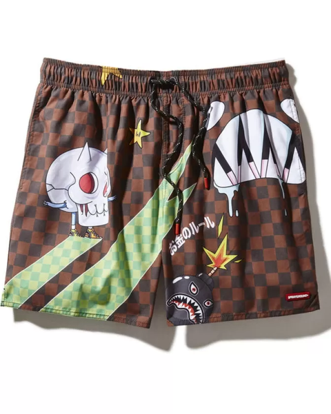 Sprayground SWIMWEAR*WTF SHARK SHOTO SWIM TRUNKS