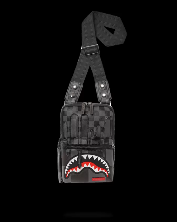 Sprayground SLINGS*XTC GREY SHARKS IN PARIS SLING