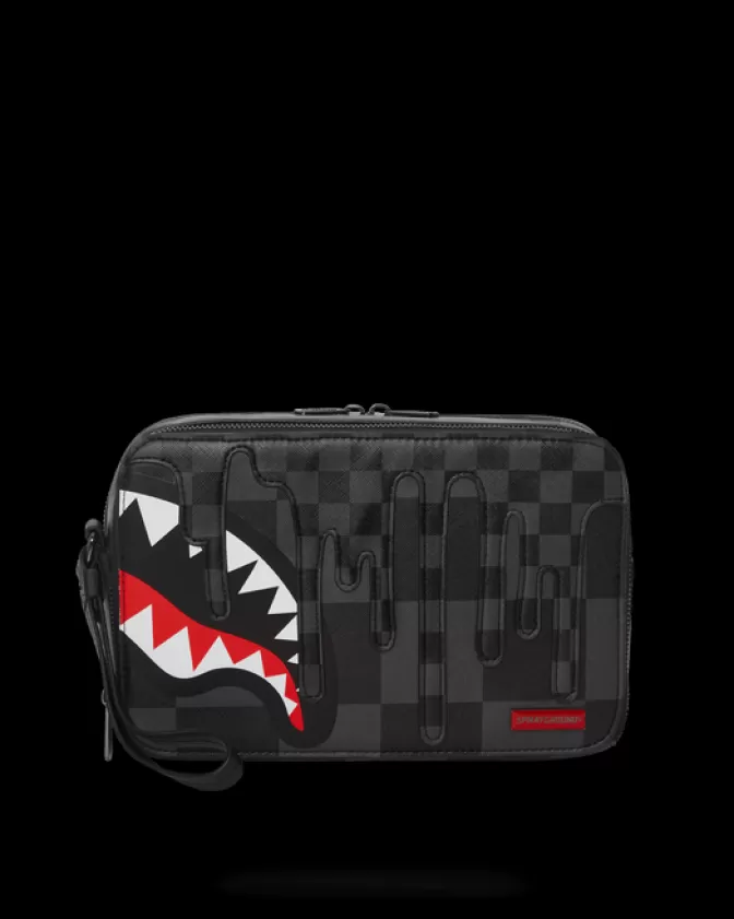 Sprayground TOILETRIES AKA MONEY BAGS*XTC GREY SHARKS IN PARIS TOILETRY BAG