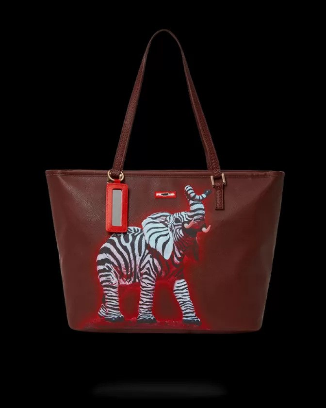 Sprayground TOTES | HANDBAGS*ZEBRA ELEPHANT RON ENGLISH COLLAB TOTE